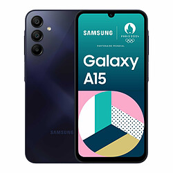 Samsung Galaxy A15 - 4/128 Go - Bleu nuit Smartphone 6,5" Full HD - Super AMOLED - 90 Hz - 4G - Triple capteur 50 MP