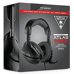 Turtle Beach ATLAS THREE - Filaire Casque gamer - Stereo amplifié - Compatible PC / Xbox One / PS4 / Nintendo Switch / Appareils Mobiles - Jack 3,5 mm ou USB - Noir