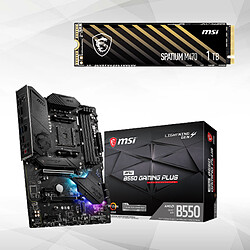 MSI Pack MPG B550 GAMING PLUS + SSD SPATIUM M470 PCIe 4.0 NVMe M.2 1TB