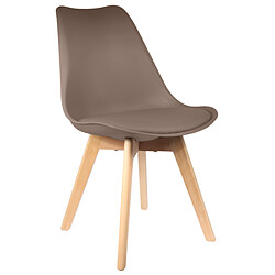 Avis 3S. x Home Lot de 4 chaises scandinaves coque rembourée - taupe