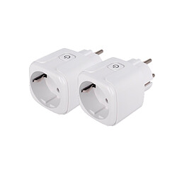 Konyks Pack 2x PRISKA EU - Prise connectée WiFi 16A  2x Prises connectées EU - Wi-Fi - 16A -  Compatible Google Assistant et Amazon Alexa