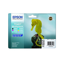 Epson C13T048740 - Multipack ''Hippocampe'' Noir / Cyan / Magenta / Jaune / Cyan clair / Magenta clair