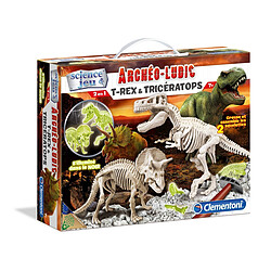 Clementoni Coffret scientifique Archéo Ludic - T-Rex et Tricératops - 52072.5 Coffret scientifique Archéo Ludic - T-Rex et Tricératops - 52072.5