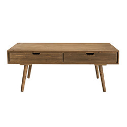 Acheter MACABANE Table Basse ANDY Scandi Bois 4 Tiroirs Sapin