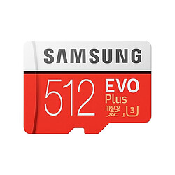 Samsung EVO PLUS 512 Go avec adaptateur Carte micro SDXC UHS-1 100 Mo/s 512 Go MB-MC512GA/EU