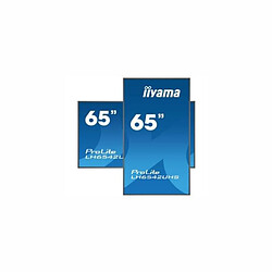 IIYAMA LFD Noir 64,5" dalle IPS LED 18/7 3840x2160 VGA DVI HDMI 2x USB DP 500 cd/m² 8ms Paysage/portrait Media Player VESA 600x400 L