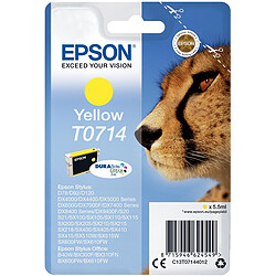 Epson C13T07144012 cartouche d'encre jaune ''GUÉPARD'' série T0714 authentique - DURABrite Ultra J