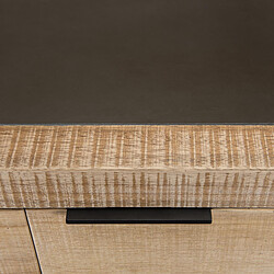 Avis MACABANE Buffet 3 tiroirs 1 porte teck et pieds métal CARLA