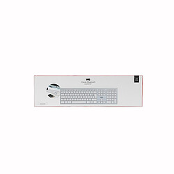 Avis WE Clavier sans fil Bluetooth MacOS double connextion Bluetooth Batterie rechargeable intégrée aspect Alu, blanc argenté