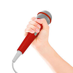 Avis Microphone filaire WeKids, en jack 3.5mm, longeur du câble 2.8m, modèle ROUGE UNI