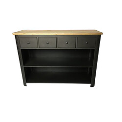 3S. x Home Buffet Métal 4 Tiroirs Noir BAFER 