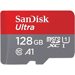 Sandisk Carte micro SD Ultra 128 Go100MB/s C10 UHS U1 A1 Card+Adaptateur Carte micro SD Ultra 128 Go100MB/s C10 UHS U1 A1 Card+Adaptateur