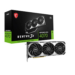 MSI GeForce RTX 4070 VENTUS 3X E 12G OC 12 Go GDDR6X - HDMI/Tri DisplayPort - DLSS 3 - PCI Express 4.0 16x