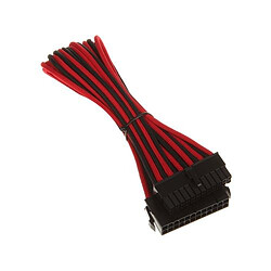 BitFenix Câble rallonge Alchemy 24-Pin ATX - 30 cm - gaines Noir&Rouge/Noir