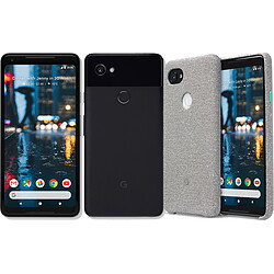 Google Pixel 2 XL Noir + Cover tissu Smartphone 6'' QHD OLED - 4G+ - 64 Go - Android 9.0