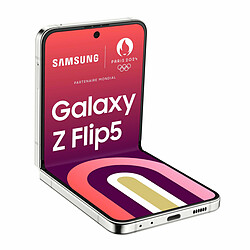 Samsung Galaxy Z Flip5 - 8/256 Go - 5G - Crème  Smartphone avec Galaxy AI - 6,7 pouces Full HD+ - Super AMOLED - 120 Hz - 5G - Triple capteur 12 MP - Vid?o 4K