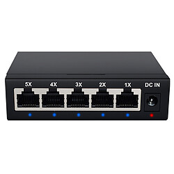 D2 Diffusion Switch Ethernet Gigabit 5 ports 10/100/1000 Mbps Boitier métal 