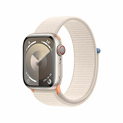 Apple Watch Series 9 GPS 41 mm Boîtier en aluminium Stellaire avec boucle Sport Stellaire