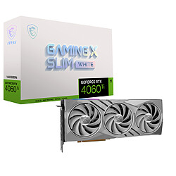 MSI GeForce RTX 4060 Ti GAMING X SLIM WHITE 16G DLSS 3  - 16 Go GDDR6 - HDMI/3x Display Port - PCI Express 4.0 8x