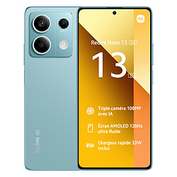 Xiaomi Redmi Note 13 - 5G - 8/256 Go - Bleu Océan Smartphone 6,7" Full HD+ - 8/256 Go  - 120 Hz - 5G - Triple capteur 108MP + Charge rapide 33W avec chargeur + coque incluse