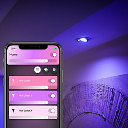 Philips Hue Pack de 3 ampoules connectées GU10 6.5W - White & Color Ambiance + Pont de connexion Hue pas cher