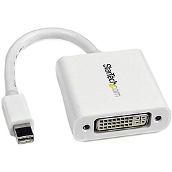 StarTech.com  Adaptateur mini DisplayPort / DVI-I  Adaptateur vidéo Mini DisplayPort vers DVI - Blanc- Passif 12 cm