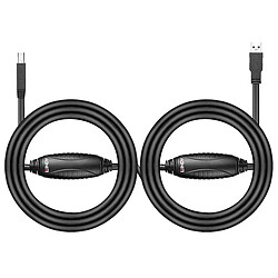 Avis Lindy 43098 câble USB 10 m USB A USB B Mâle Noir (10m USB 3.0 Active Cable)