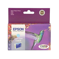 EPSON - Cartouche d'encre Cyan Clair compatible Stylus R265, R360, RX585  -  RX685 et RX560 - T0805