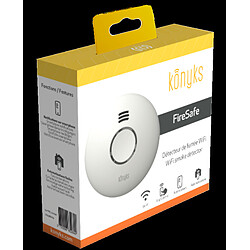 Konyks FireSafe - Détecteur de fumée WiFi Détecteur de fumée connecté - Autonomie 18 à 24 mois - Conforme à la norme CE EN14604