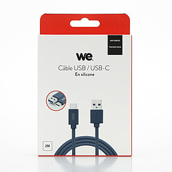 Avis We Câble USB/micro USB en silicone - 2m - bleu