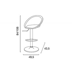 3S. x Home Tabouret De Bar Design Transparent ROXY