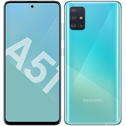 Samsung Galaxy A51 - 128 Go - Bleu Prismatique Smartphone 6,5'' FHD+ Super AMOLED - HDR - 4G - Android 10 - Charge Rapide 15W - Quadruple capteur photo 48MP