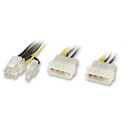 Lindy 33159 Câble adaptateur interne graphique SLI pour Cartes PCIe avec prise 6pins ou 8pins 