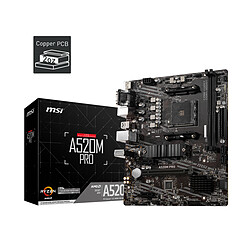 MSI A520M PRO Carte mère AMD Socket AM4 - AMD A520 Chipset