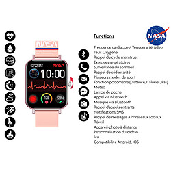 Acheter Montre connectée femme Nasa BNA30179-005 - Bracelet Silicone Rose