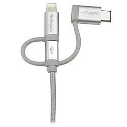 Avis StarTech.com Câble multi chargeur USB 1 m - Lightning USB-C Micro-B