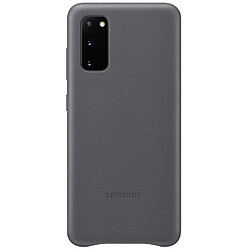 Samsung Coque en cuir pour Galaxy S20 Gris