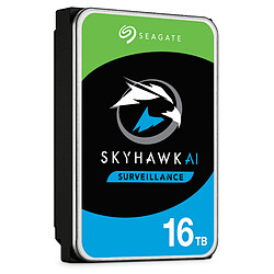 Seagate Technology Surv. Skyhawk AI 16To HDD Surveillance AI Skyhawk 16To HDD SATA 6Gb/s 256Mo cache 8.9cm 3.5p CMR Helium BLK