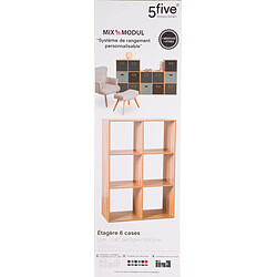 Avis 3S. x Home Etagère à 6 Cases Mix Naturel