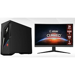 MSI MAG Infinite S3 12TC-251 + 24" LED Optix G24C6 PC Fixe Gamer - GeForce RTX 3060 - Intel Core i5-12400F - RAM 16 Go - SSD 512 Go - Windows 10 + Ecran PC Gamer - 1ms - 144 Hz - Dalle VA - Full HD 1920*1080 - HDMI/DisplayPort