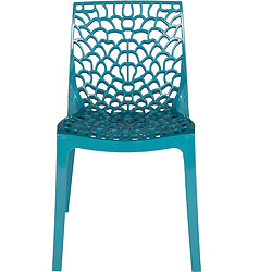 3S. x Home Chaise Design Bleu Turquoise GRUYER
