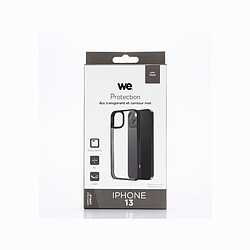 Acheter WE Coque de protection RUBBER APPLE IPHONE 13 : Dos transparent – contour mat noir- anti-chocs – antidérapant – semi-rigide -apparence du téléphone conservé