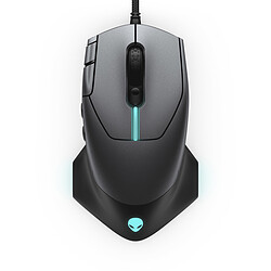 Alienware 510M - Droitier Souris gamer filaire - rétro-éclairage RVB - 10 boutons programmables - capteur optique 16000dpi max