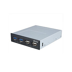 Akasa Hub USB en façade 3,5'' 2x USB 3.0/2x USB 2.0