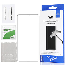 WE Verre Trempé pour Samsung Galaxy A52- Film Protection écran Anti-Rayures - Anti-Bulles d'air Ultra Résistant - Dureté 9H Glass