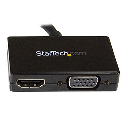 Avis StarTech.com Adaptateur audio / vidéo de voyage - Convertisseur 2-en-1 DisplayPort vers HDMI ou VGA - Noir