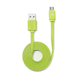 Avis WE Câble Micro USB Plat 1m réversible - Connecteur Ultra Résistant - Charge Rapide pour Samsung Huawei Nexus Sony - Vert