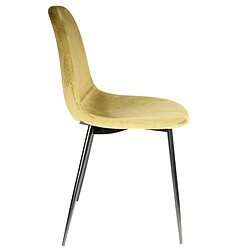 Acheter 3S. x Home Chaise Velours Cotele Giulia Jaune Moutarde