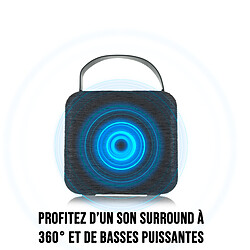 Avis Halterrego Enceinte Sans fil Bluetooth Portable Bandoulière - Anti-Choc - NFC - Bouton Tactile - Autonomie 8hrs - Qualité Audio - Pour Piscine ou Plage - Noire