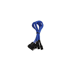 BitFenix Câble rallonge Alchemy 4-Pin Molex vers 3 x 3-Pin 5V - 20 cm - gaines Bleu/Noir